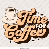 Time For Coffee Pinback Button, Retro Coffee Design, Coffee Lover Gift, Cafe Decor, Coffee Addict Accessory, Cute Pinback Button - Tawshia