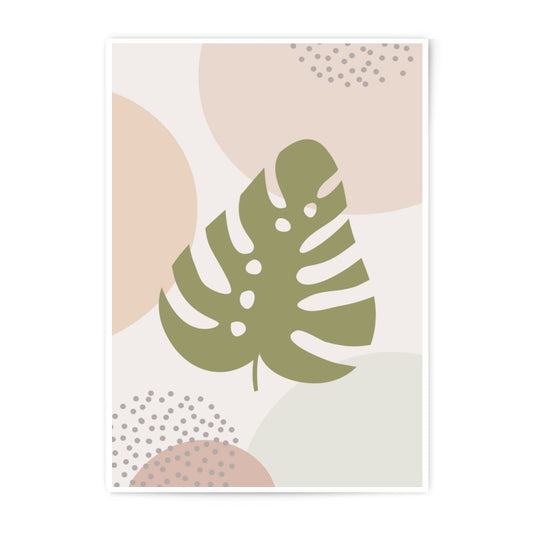 Monstera Leaf Photographic Print, Abstract Art Print, Neutral Color Wall Decor, Botanical Art Print, Modern Home Decor, Tropical Print - Tawshia