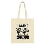 Cool School Tote Bag, Teacher Gift, Student Gift, Back to School Bag, Gift for Professor, Cool Teacher Bag, School Vibes Tote - Tawshia