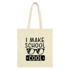 Cool School Tote Bag, Teacher Gift, Student Gift, Back to School Bag, Gift for Professor, Cool Teacher Bag, School Vibes Tote - Tawshia