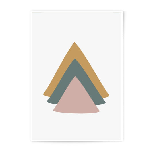 Abstract Triangles Photographic Print, Minimalist Art Print, Modern Wall Decor, Geometric Art, Pastel Colors, Home Decor - Tawshia