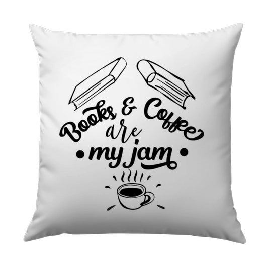 Books and Coffee Pillow, Reader Gift, Book Lover Decor, Coffee Lover Pillow, Reading Nook Decor, Cozy Home Pillow, Gift Idea - Tawshia
