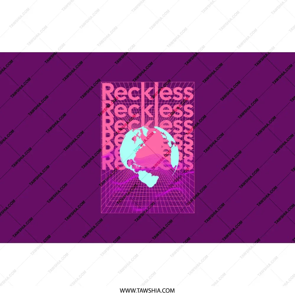Reckless Graphic Vibrant World Globe design product