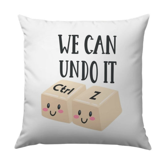 Ctrl Z Pillow, We Can Undo It Pillow, Programmer Pillow, Cute Keyboard Keys Pillow, Computer Geek Gift, Funny Pillow - Tawshia