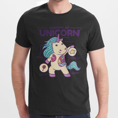 Anatomy of Unicorn Design Black T-shirt product type