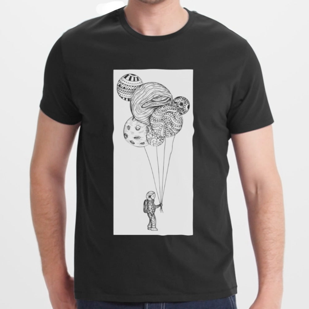 Cosmic Astronaut and Planet Balloons T-Shirt product