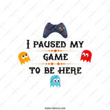 Gamer Tote Bag, I Paused My Game, Funny Tote Bag, Video Game Gift, Game Controller Tote, Pacman Inspired, Novelty Bag, Gift Idea - Tawshia