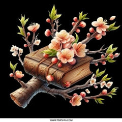 Book and Blossoms Pinback Button, Floral Book Button, Reading Button, Book Lover Gift, Teacher Gift, Librarian Pin, Aesthetic Pin, Unique - Tawshia