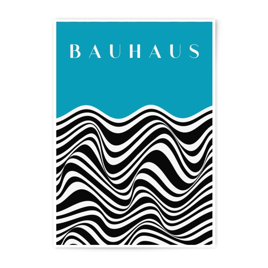 Bauhaus Photographic Print, Optical Illusion Art, Modern Wall Decor, Minimalist Print, Abstract Waves, Geometric Art Print, Home Decor - Tawshia