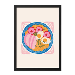 Ramen Bowl Wall Art, Modern Kitchen Decor, Foodie Gift, Japanese Noodles Print, Restaurant Art, Home Decor - Tawshia