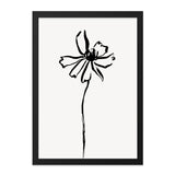 Minimalist Flower Wall Art, Botanical Print, Black and White Floral Art, Simple Line Drawing, Modern Home Decor, Unframed Art - Tawshia