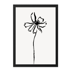 Minimalist Flower Wall Art, Botanical Print, Black and White Floral Art, Simple Line Drawing, Modern Home Decor, Unframed Art - Tawshia