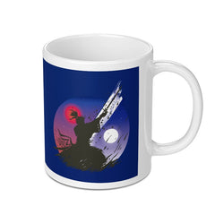 Samurai Warrior Under Red Moon Ceramic Mug product