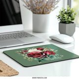 Rose Bouquet Mouse Pad, Floral Mousepad, Botanical Office Decor, Elegant Mouse Mat, Red Roses Desk Accessories, Gift For Her - Tawshia