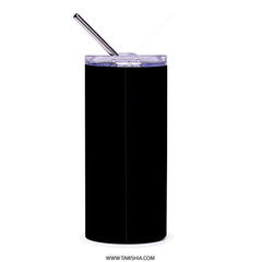 Sleek Black Tumbler with Straw and Lid product