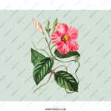 Pink Flower Mouse Pad, Floral Mousepad, Botanical Art Gift, Elegant Office Decor, Trendy Computer Accessory, Flower Illustration - Tawshia
