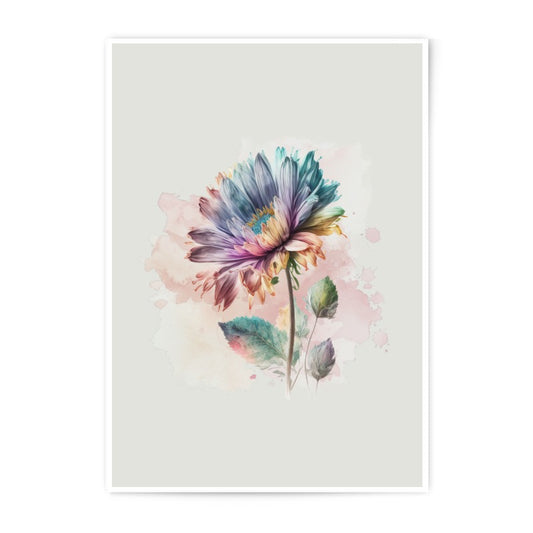Floral Photographic Prints, Watercolor Flower Art, Colorful Daisy Print, Modern Home Decor, Botanical Wall Art, Flower Photography - Tawshia