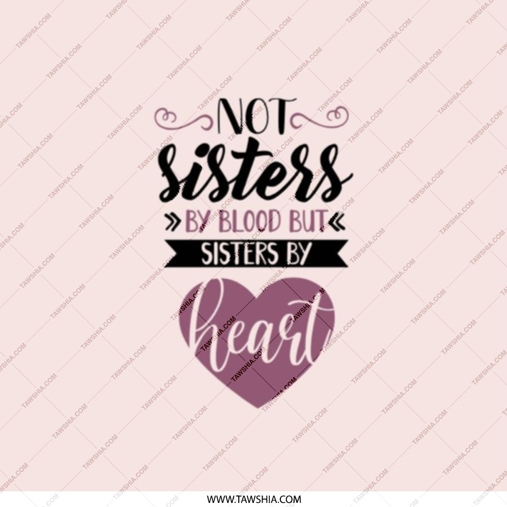 Not Sisters By Blood Pocket Mirror, Sister by Heart, Friendship Gift, Best Friend Pocket Mirror, Soul Sister Gifts - Tawshia