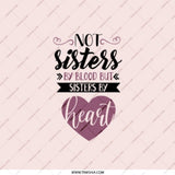 Not Sisters By Blood Pocket Mirror, Sister by Heart, Friendship Gift, Best Friend Pocket Mirror, Soul Sister Gifts - Tawshia