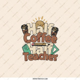 Half Coffee Half Teacher Pocket Mirror, Gift for Teacher, Teacher Appreciation Gift, Teacher Present, Pocket Mirror, Compact Mirror - Tawshia