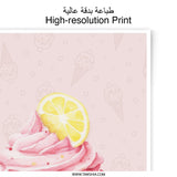 Pink Lemonade Cupcake Photographic Print, Sweet Treat Wall Art, Food Illustration, Dessert Decor, Kitchen Art Print, Baking Art - Tawshia