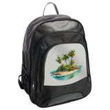 Tropical Island Backpack, Palm Trees, Beach Scene Backpack, Summer Vibes, Vacation Ready, Island Getaway, Travel Backpack, Scenic Design - Tawshia