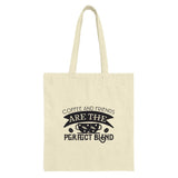 Coffee and Friends Tote Bag, Perfect Blend Design, Funny Coffee Gift, Coffee Lover Bag, Reusable Grocery Bag, Gift for Her - Tawshia