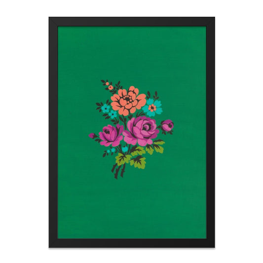 Floral Wall Art, Green Decor, Flower Bouquet Print, Botanical Illustration, Colorful Artwork, Home Decor, Gift Idea - Tawshia