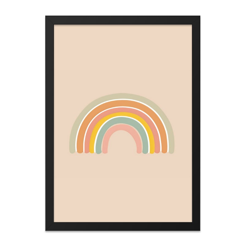 Boho Rainbow Wall Art, Pastel Rainbow Print, Nursery Decor, Kids Room Art, Scandinavian Rainbow Art, Modern Home Decor - Tawshia