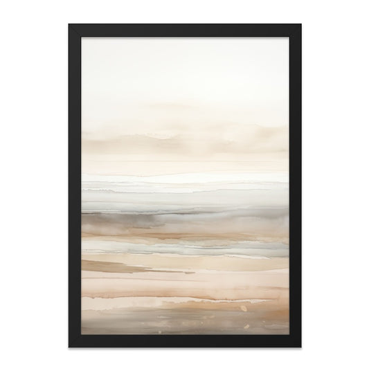 Abstract Landscape Wall Art, Neutral Tones Print, Modern Minimalist Decor, Watercolor Painting Art, Home Decor Canvas, Beige Brown Artwork - Tawshia