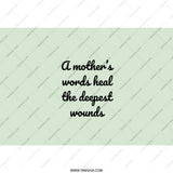 Mother's Words Tumbler, Inspirational Quote Tumbler, Gift for Mom, Mom Tumbler, Healing Words, Mother's Day Gift, Tumblers with Quotes - Tawshia