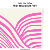 Abstract Pink Lines Photographic Print, Modern Wall Art, Minimalist Decor, Trendy Home Decor, Art Print - Tawshia