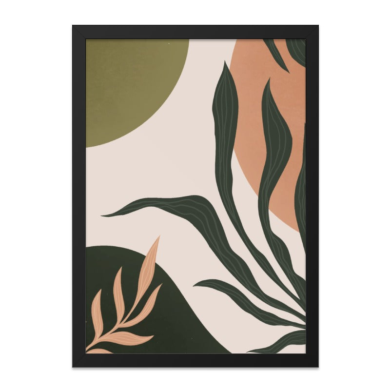 Botanical Wall Art, Abstract Plant Print, Modern Art, Earth Tone Decor, Minimalist Artwork, Living Room Decor - Tawshia