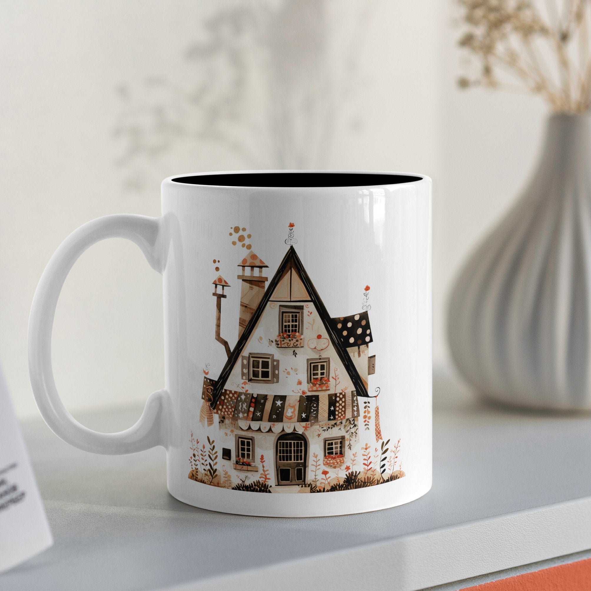 Charming Cottage Design Ceramic Coffee Mug product