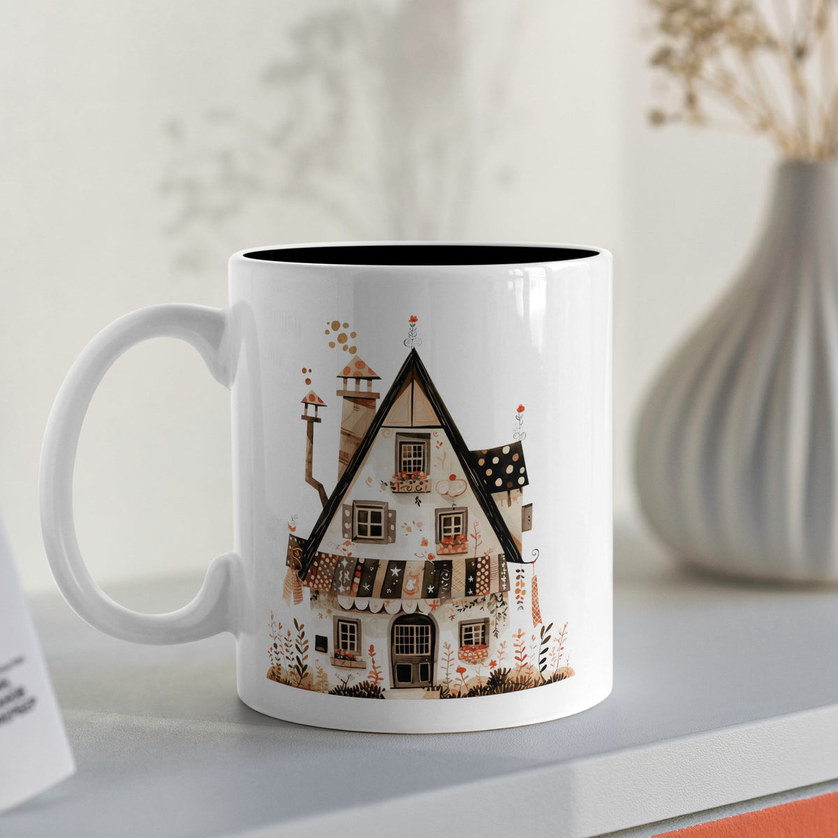 Charming Cottage Design Ceramic Coffee Mug product