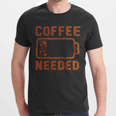 COFFEE NEEDED Battery Funny Black Graphic Shirt product type