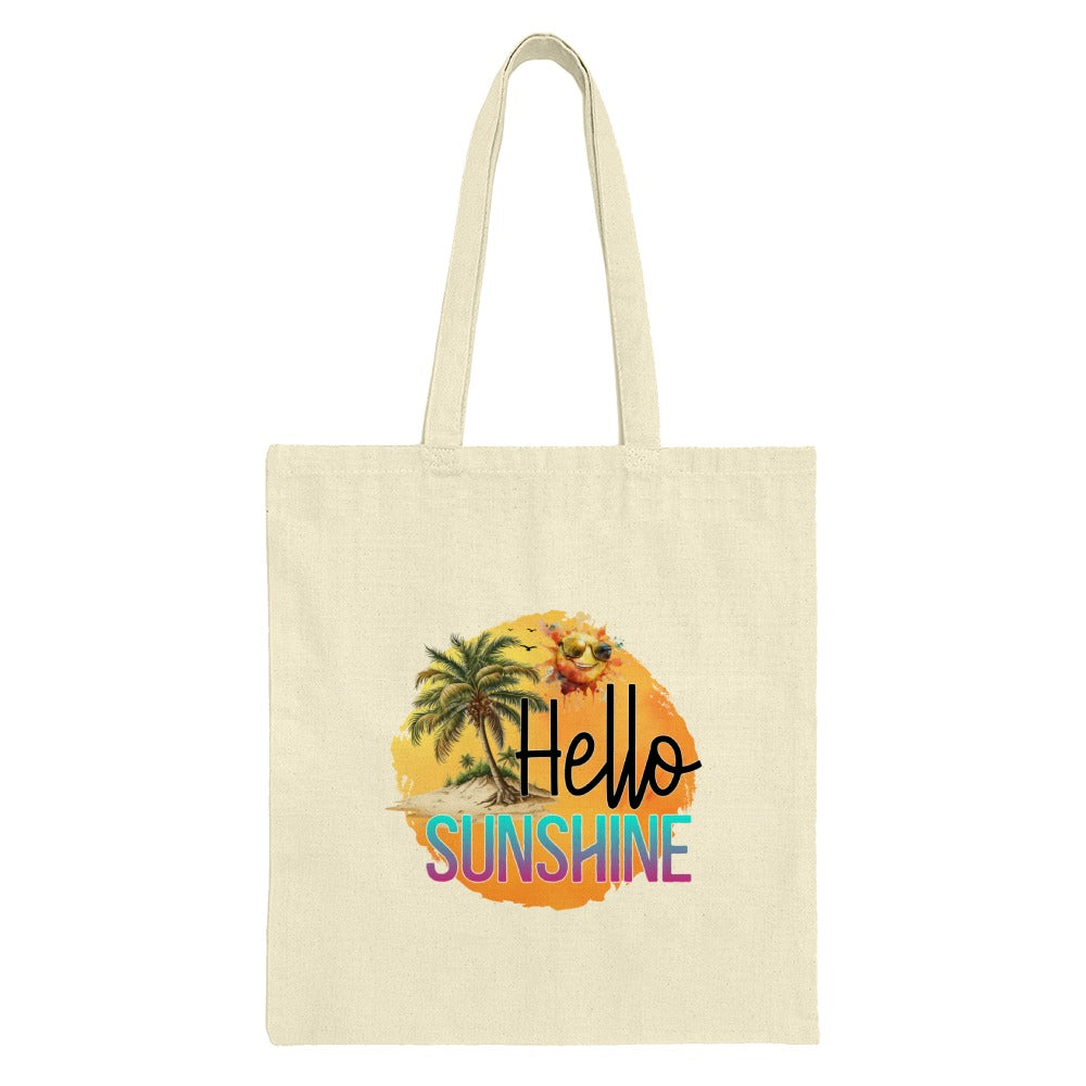 Hello Sunshine Tote Bag, Beach Tote, Summer Tote Bag, Vacation Tote, Gift for Her, Everyday Tote, Lightweight Tote Bag, Trendy Tote - Tawshia