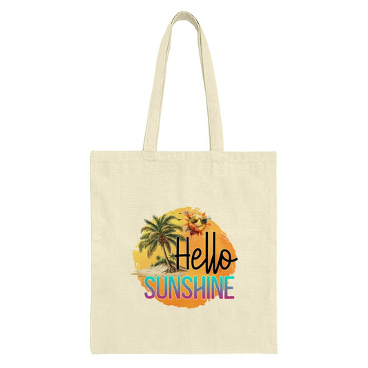 Hello Sunshine Tote Bag, Beach Tote, Summer Tote Bag, Vacation Tote, Gift for Her, Everyday Tote, Lightweight Tote Bag, Trendy Tote - Tawshia