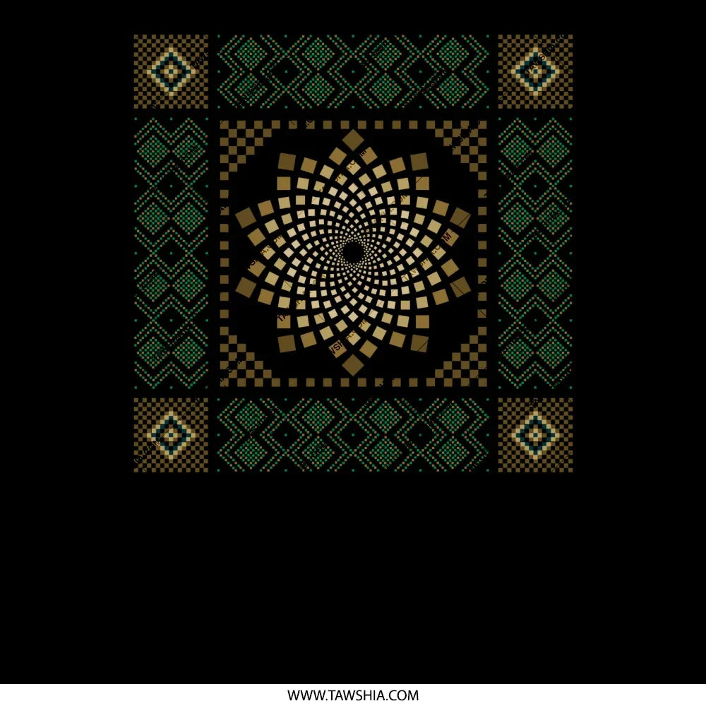 Intricate Geometric Pattern Gold and Green product type