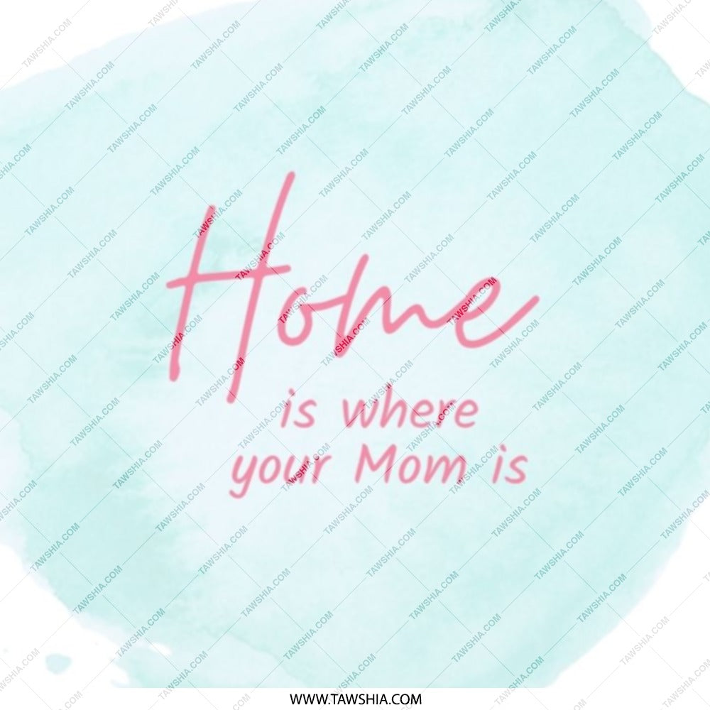 Home is Where Your Mom Is Pocket Mirror, Mothers Day Gift, Mom Birthday, Sentimental Gift, Gift for Her, Compact Mirror - Tawshia