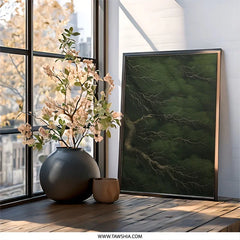 Forest Canopy Wall Art, Tree Branches Print, Dark Green Artwork, Nature Home Decor, Unique Wall Hanging, Atmospheric Landscape - Tawshia