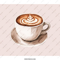 Latte Art Backpack, Coffee Lover Gift, Cafe Culture Bag, Trendy Student Backpack, Aesthetic Coffee Design Backpack (133 characters) - Tawshia