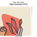 Abstract Face Line Art, Minimalist Photographic Print, Modern Art Decor, Boho Wall Art, Home Decor Print, Stylish Gift Idea - Tawshia