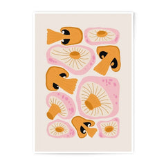 Mushroom Photographic Print, Retro Kitchen Decor, Botanical Wall Art, Food Illustration Print, Modern Mushroom Art, Kitchen Art Print - Tawshia