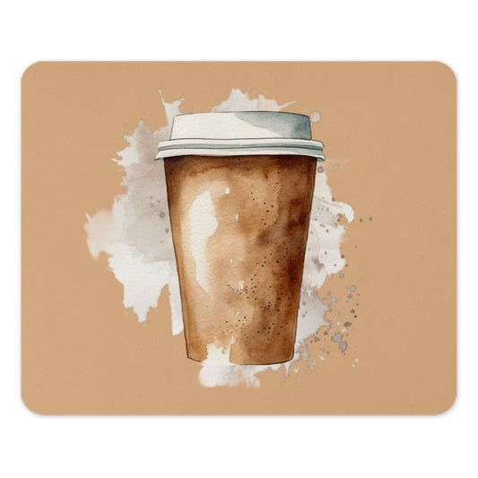 Coffee Cup Mousepad, Watercolor Coffee, Coffee Lover Gift, Cute Desk Accessories, Office Decor, Work From Home Essentials, Latte Art - Tawshia