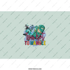 Too Hot To Handle Tumbler, Floral Oven Mitt Design, Kitchen Pun Tumbler, Unique Tumbler Gift, Gift for Baker, Funny Cooking Gift - Tawshia