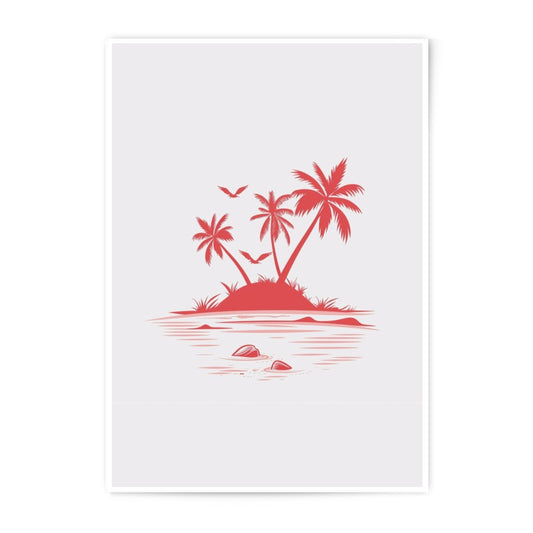 Tropical Island Photographic Print, Palm Trees Art, Summer Vibes Wall Decor, Beach Scene, Vacation Home Art, Coastal Prints - Tawshia