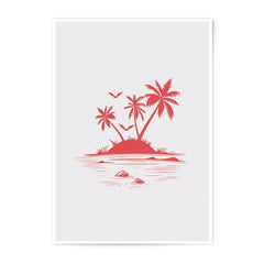 Tropical Island Photographic Print, Palm Trees Art, Summer Vibes Wall Decor, Beach Scene, Vacation Home Art, Coastal Prints - Tawshia