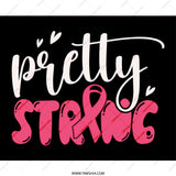 Pretty Strong Mouse Pad, Breast Cancer Awareness, Gift for Her, Inspirational Quote, Office Decor, Computer Accessory - Tawshia