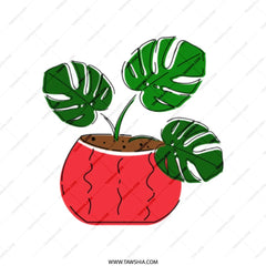 Monstera Plant Tote Bag, Houseplant Lover Gift, Cute Green Leaves, Stylish Canvas Bag, Botany Gift, Plant Mom Bag, Trendy Shopper Bag - Tawshia